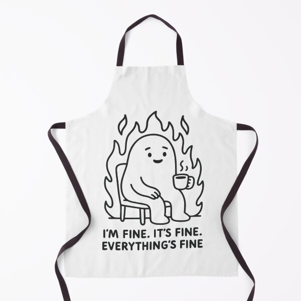 Item preview, I’m Fine Everything’s Fine Meme – Minimalist Chaos Blob designed and sold by HolysticDesigns.