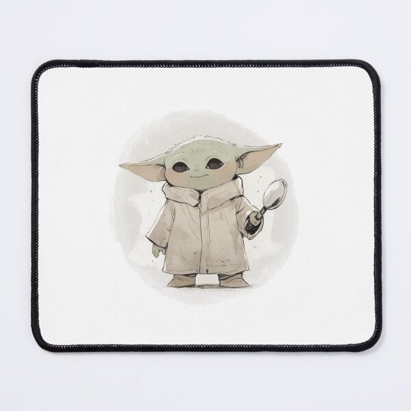 Item preview, BABY YODA WITH MIRROR designed and sold by LIS AND MELIVERSO.