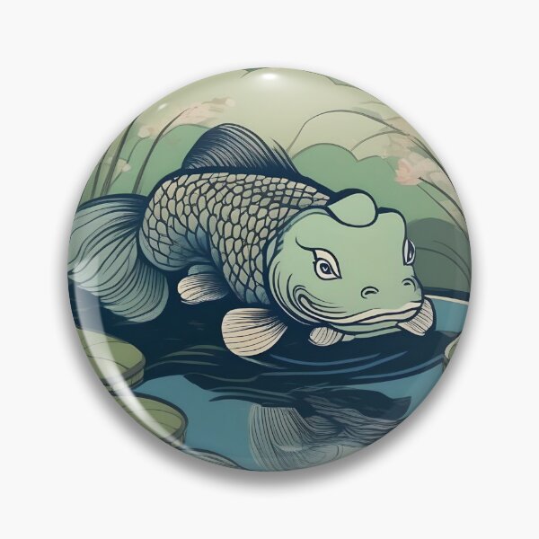 Item preview, Lotus Pond Kappa – Traditional Japanese Folklore Art designed and sold by Vandy Fullam.