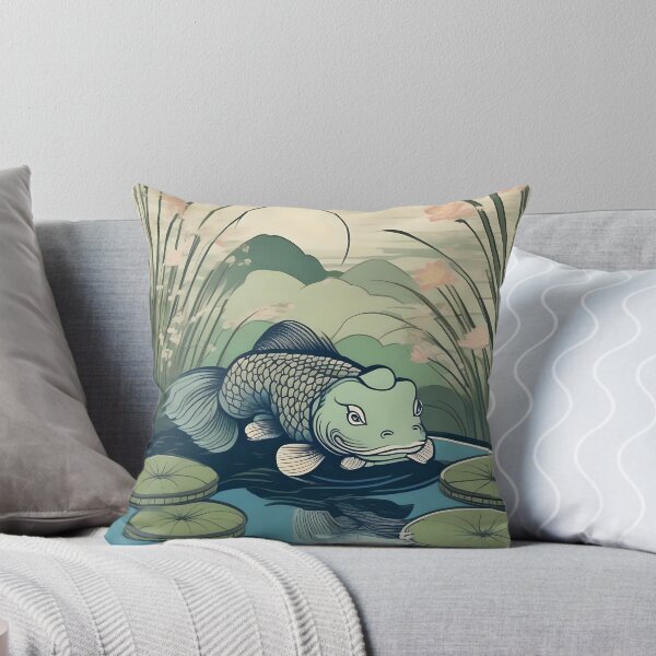 Item preview, Lotus Pond Kappa – Traditional Japanese Folklore Art designed and sold by Vandy Fullam.