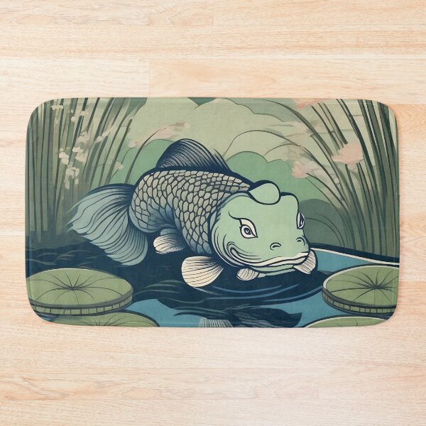 Item preview, Lotus Pond Kappa – Traditional Japanese Folklore Art designed and sold by Vandy Fullam.