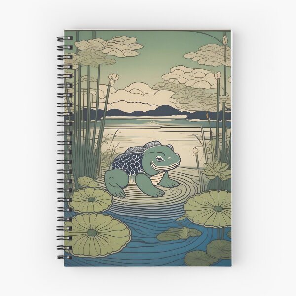 Item preview, Playful Japanese Kappa – Retro Edo Woodblock Design designed and sold by Vandy Fullam.