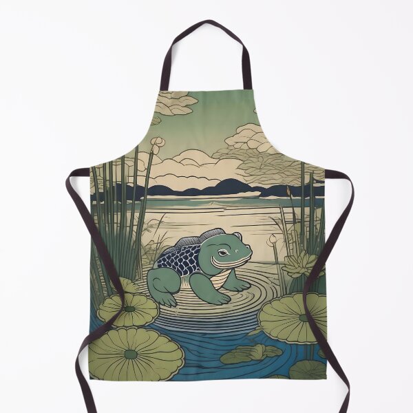 Item preview, Playful Japanese Kappa – Retro Edo Woodblock Design designed and sold by Vandy Fullam.