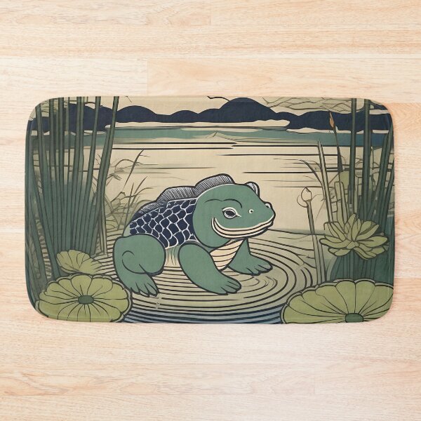 Item preview, Playful Japanese Kappa – Retro Edo Woodblock Design designed and sold by Vandy Fullam.