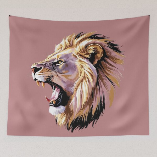 Item preview, Portrait lion roars and shows his teeth designed and sold by IHImage.