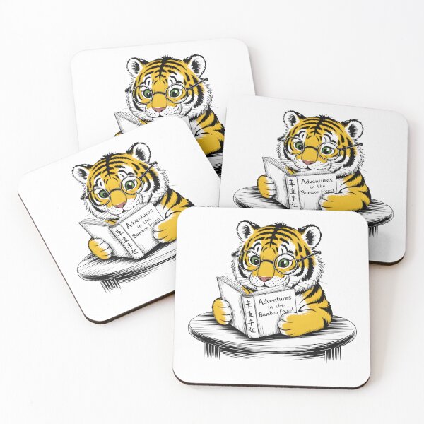 Item preview, STUDIOUS TIGER ILLUSTRATION designed and sold by KISHNAY-FASHION.
