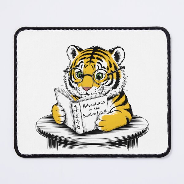 Item preview, STUDIOUS TIGER ILLUSTRATION designed and sold by KISHNAY-FASHION.