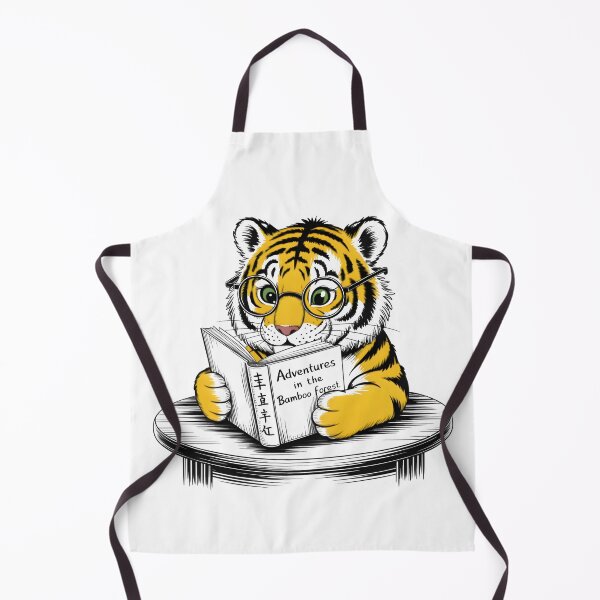 Item preview, STUDIOUS TIGER ILLUSTRATION designed and sold by KISHNAY-FASHION.