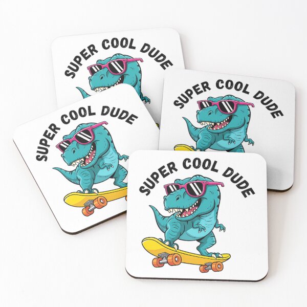 Item preview, Super Cool T-Rex Skater designed and sold by Linework Studio.