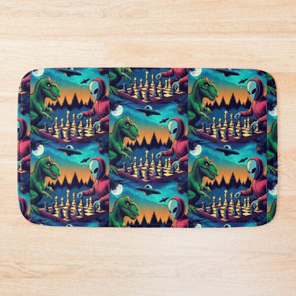 Item preview, alien and dinosaur chess playing designed and sold by Dogandesighn.