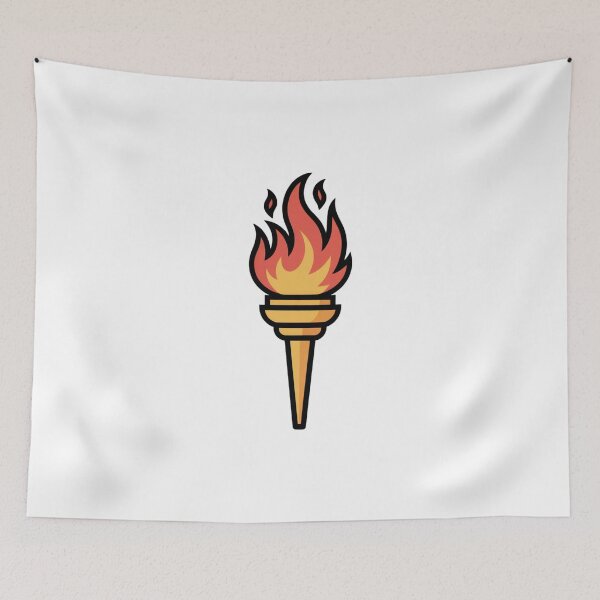 Item preview, Burning Torch Icon – Flame of Freedom designed and sold by ArtByYunus.
