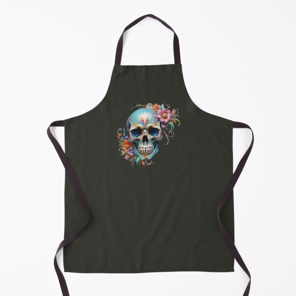 Item preview, Skull skull playful with flowers and tendrils colorful designed and sold by IHImage.