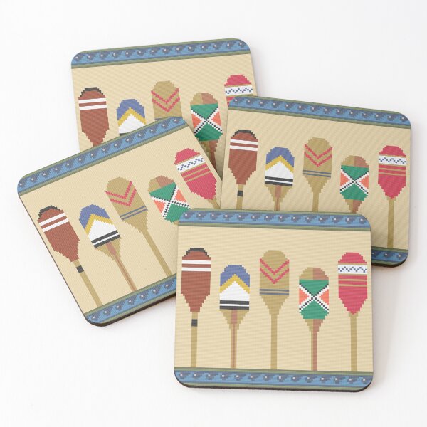 Item preview, Pixel Art Canoe Paddles designed and sold by FlyingJackalope.