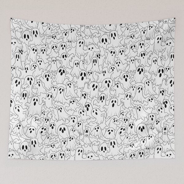 Item preview, Spooky Ghost Pattern | Cute & Funny Halloween Art designed and sold by KHEARAH.