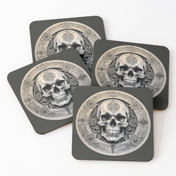 Item preview, Skull skull decorated with frame wood look 3D designed and sold by IHImage.