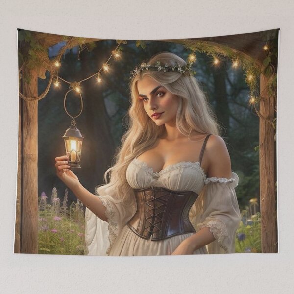 Aperçu de l'œuvre Mystical Maiden – Beauté magique et chaleureuse du cottagecore créée et vendue par MissSaylor.