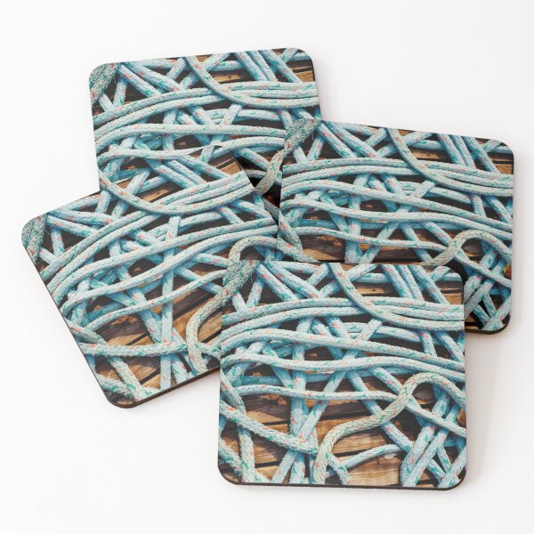 Item preview, Coastal Blue Rope Abstract on Fishing Dock designed and sold by Wall Love.
