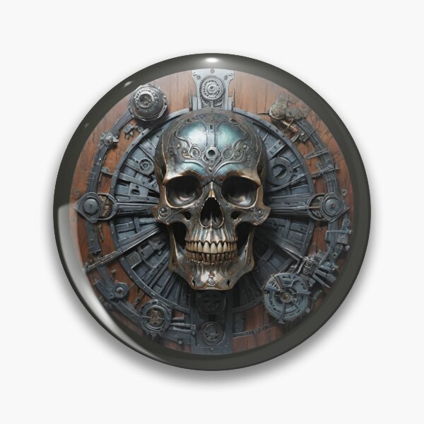 Item preview, Skull skull decorated with frame wood look 3D designed and sold by IHImage.
