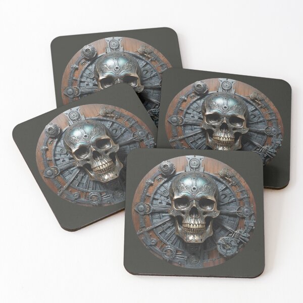 Item preview, Skull skull decorated with frame wood look 3D designed and sold by IHImage.