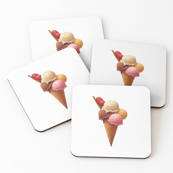Item preview, Rainbow Scoops Ice Cream Cone – Sweet Summer Dessert Illustration by NegarTv Designs designed and sold by NegarTv Designs.