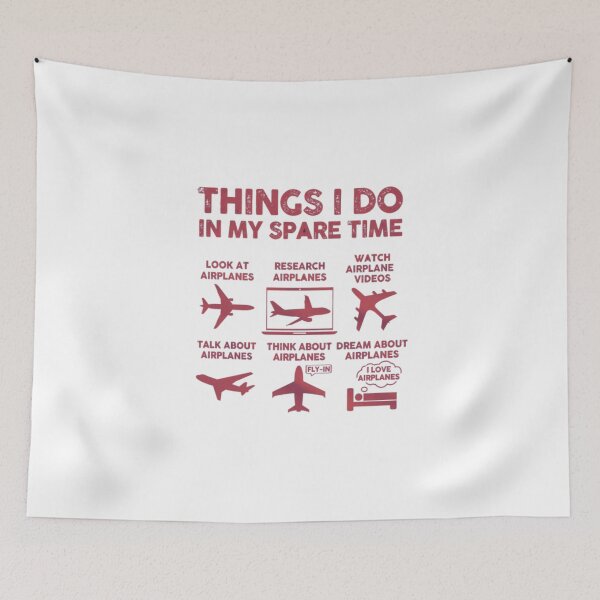 Item preview, Airplane Enthusiast Gift - Funny Things I Do in My Spare Time T-Shirt for Pilots, Aviators, & Aviation Fans designed and sold by Colorful-Garden.