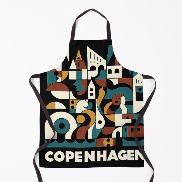 Aperçu de l'œuvre Art cubiste de Copenhague – Design urbain abstrait danois créée et vendue par OzzFrequency.