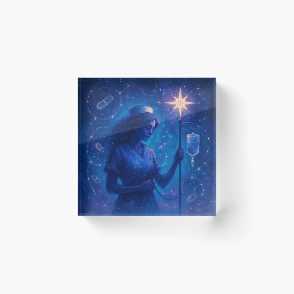 Item preview, Chemo Constellation Keeper - Oncology Nurse Tribute - Cancer Warrior Art  designed and sold by TONSNAP.