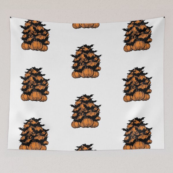 Item preview, Halloween Bats and pumpkins designed and sold by MendaciousMina.