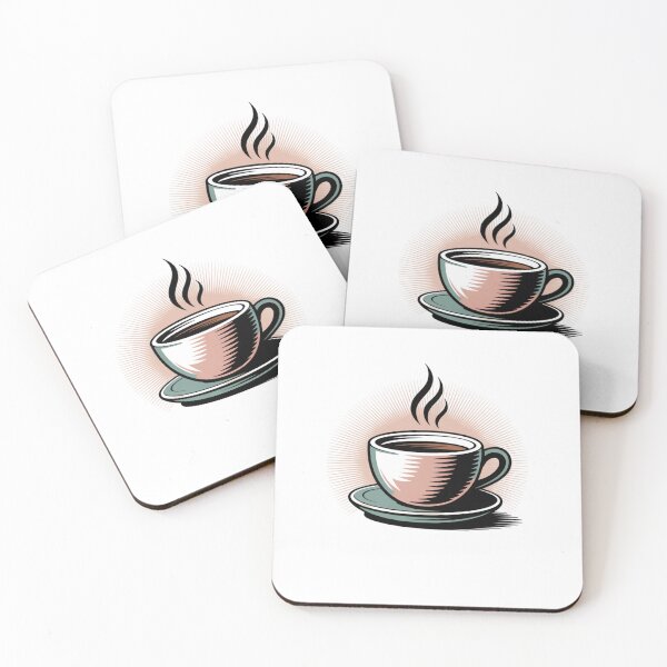 Item preview, Steaming Coffee Cup – Vintage Café Art designed and sold by ArtByYunus.
