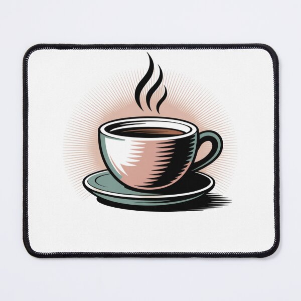Item preview, Steaming Coffee Cup – Vintage Café Art designed and sold by ArtByYunus.