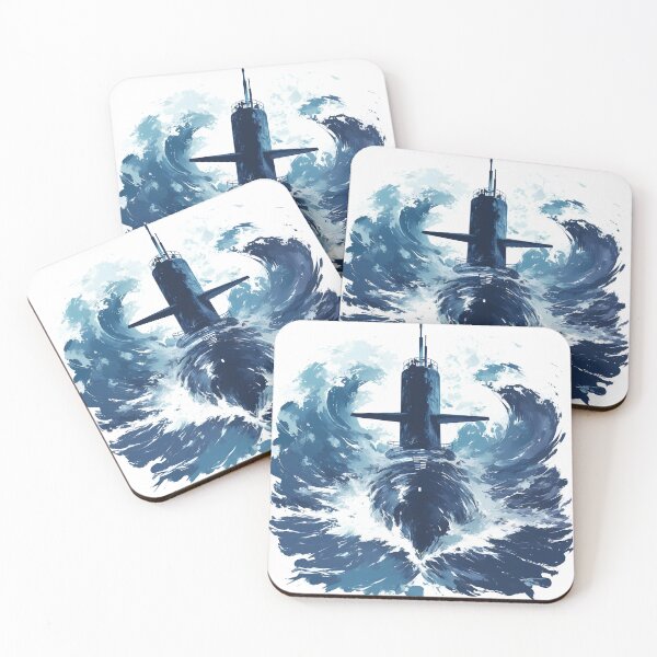 Item preview, Powerful Submarine Splash – Bold Symmetrical Ocean Graphic designed and sold by Windy-market.