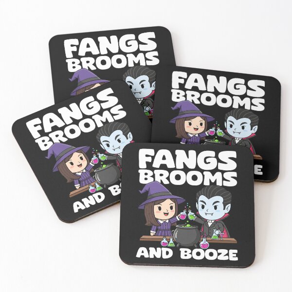 Item preview, FANGS, BROOMS AND BOOZE - WITCH HALLOWEEN designed and sold by KEF Custom.