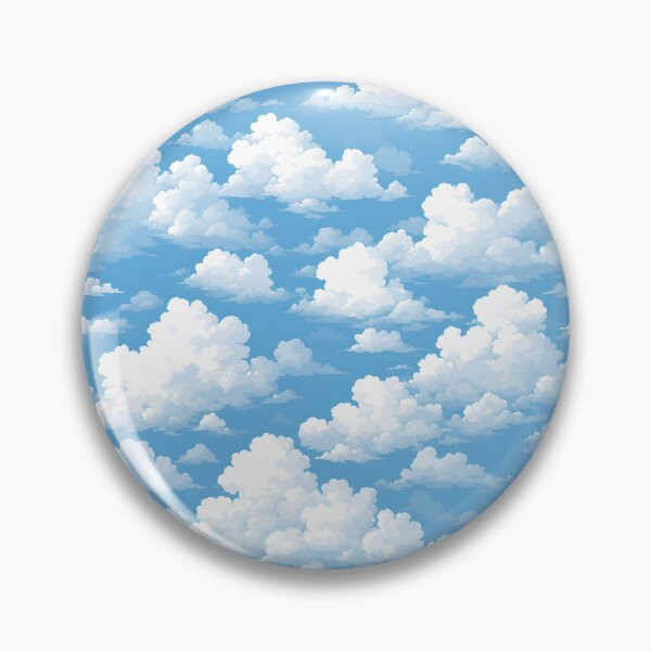 Item preview, Fluffy White Clouds Seamless Pattern on Soft Blue Sky designed and sold by Windy-market.