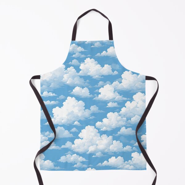 Item preview, Fluffy White Clouds Seamless Pattern on Soft Blue Sky designed and sold by Windy-market.