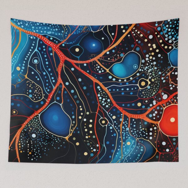 Item preview, Aboriginal Inspired Dot Art - With Lava in the Arctic Ocean designed and sold by GrinGalore.