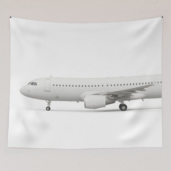 Item preview, Commercial Airplane Side View Illustration designed and sold by SassyArtistry.