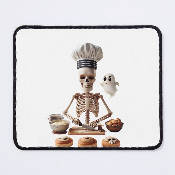 Item preview, Ghost & Skeleton Bakers – Spooky Cute Print designed and sold by GoxyVision.
