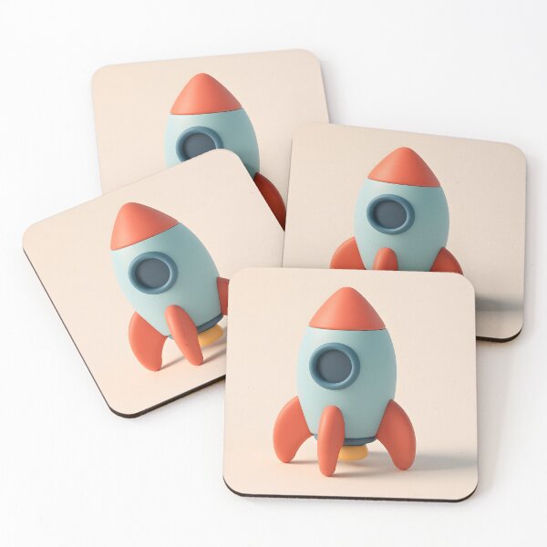 Item preview, Cute Cartoon Rocket Illustration designed and sold by SassyArtistry.