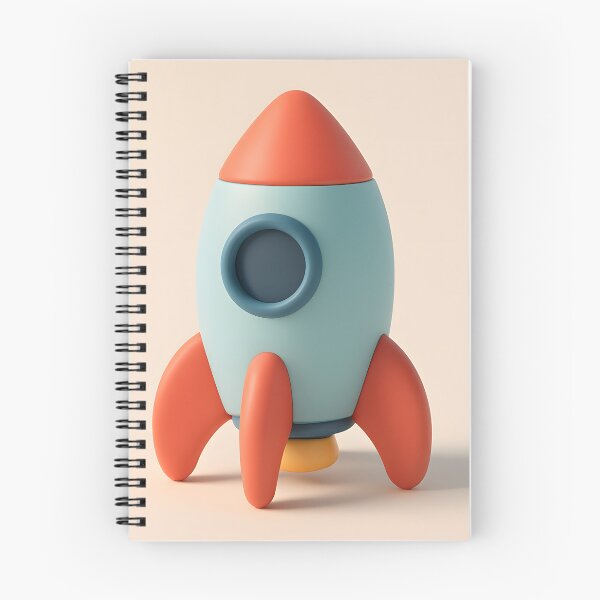 Item preview, Cute Cartoon Rocket Illustration designed and sold by SassyArtistry.