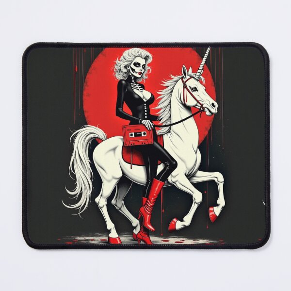 Item preview, Skeleton Riding A Unicorn designed and sold by WHITE FLAME PRINTS.