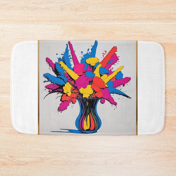 Item preview, Pop Art Abstract Colorful Flowers designed and sold by Pixel--Threads.