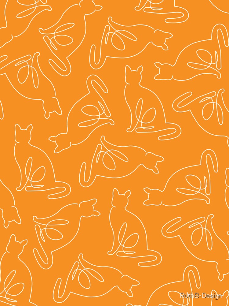 Thumbnail 4 of 4, iPhone Case, Cat single line drawing pattern designed and sold by RuthB-Design.