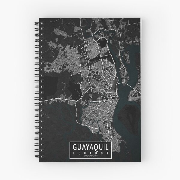 Item preview, Guayaquil City Map of Guayas, Ecuador - Dark designed and sold by deMAP.