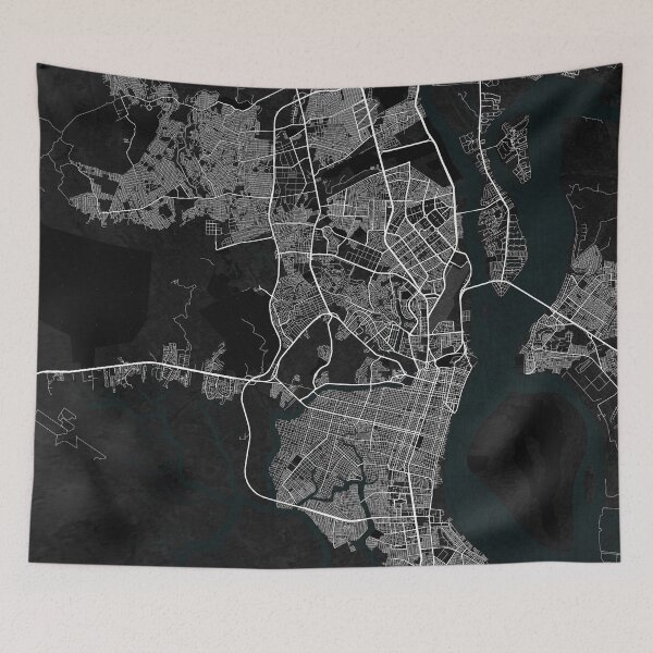 Item preview, Guayaquil City Map of Guayas, Ecuador - Dark designed and sold by deMAP.