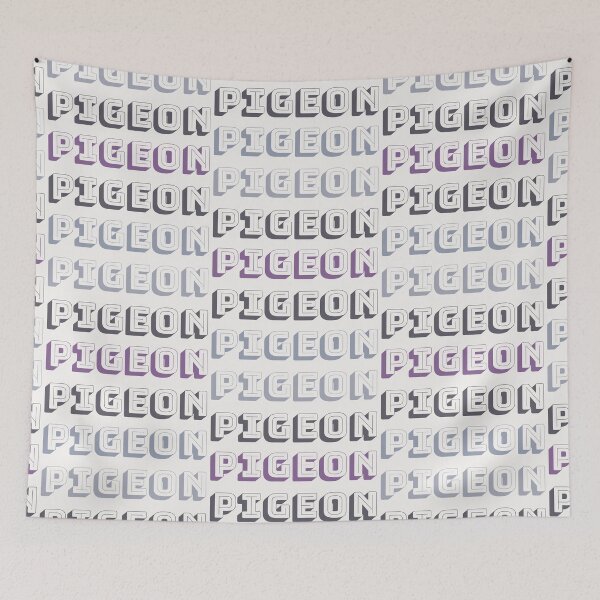 Item preview, Pigeon typographical colorful sign  designed and sold by Pigeonarchy.