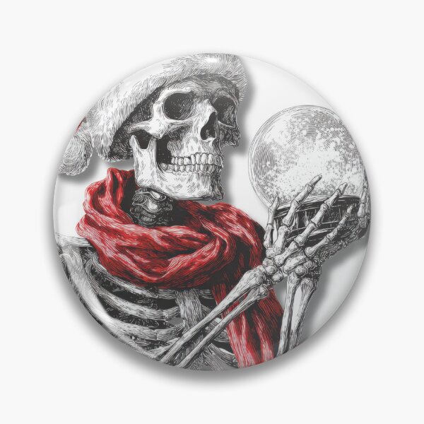 Item preview, Gothic Christmas Skeleton – Santa Skull with Ornament 2026 designed and sold by Kartepenok.