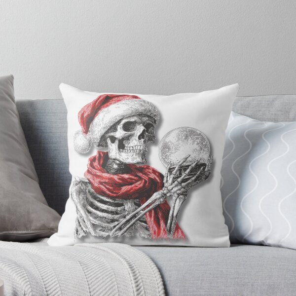 Item preview, Gothic Christmas Skeleton – Santa Skull with Ornament 2026 designed and sold by Kartepenok.