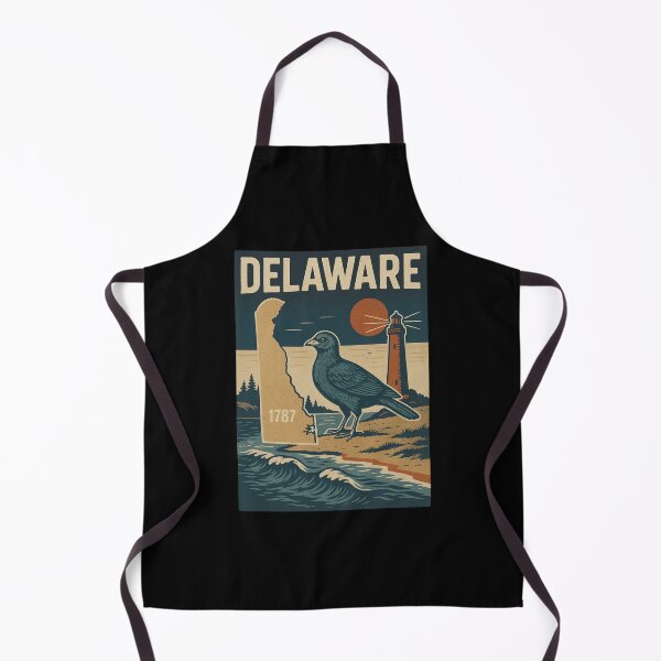 Item preview, Vintage Delaware T-Shirt – Retro Blue Hen & Lighthouse Design for State Pride & Travel Fans designed and sold by Thehatinthecat.