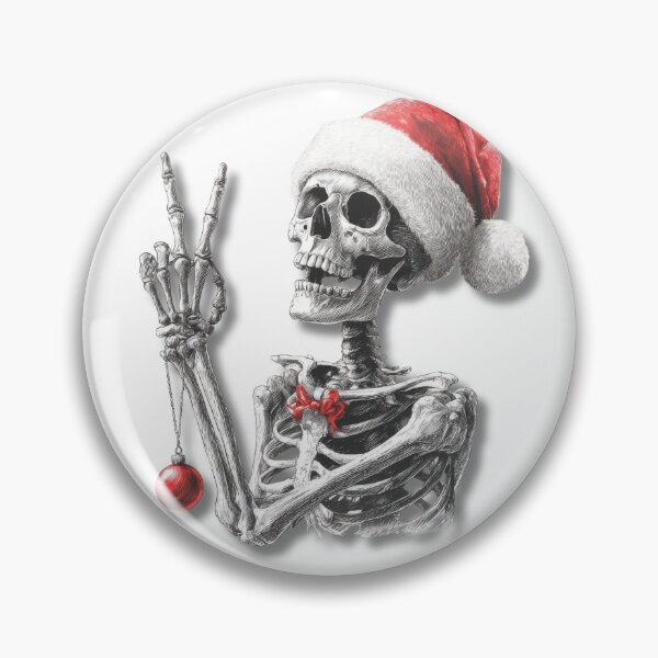 Item preview, Peace Out Christmas – Skeleton Santa Art for Alt Holidays 2026 designed and sold by Kartepenok.