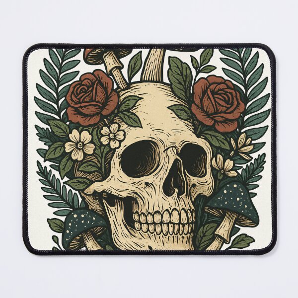 Item preview, Mushroom Skull Botanical Fusion designed and sold by opulantorbit.